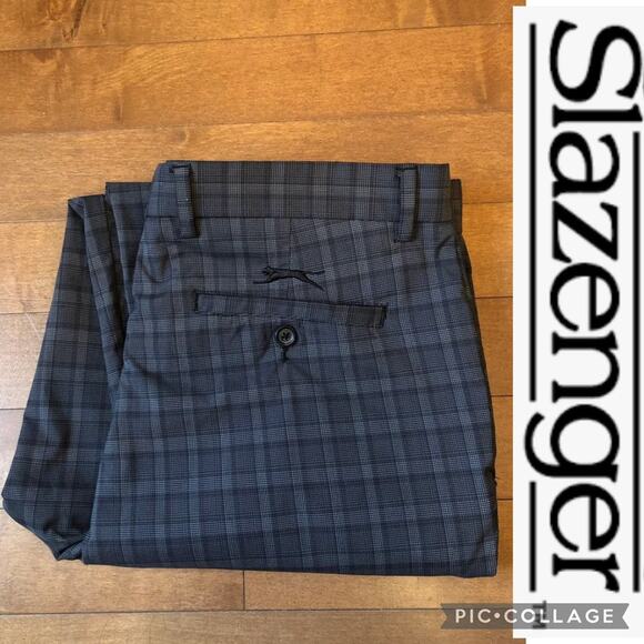 Slazenger Gray Plaid Golfer Golf Pants size 36 x 32 - Picture 1 of 9